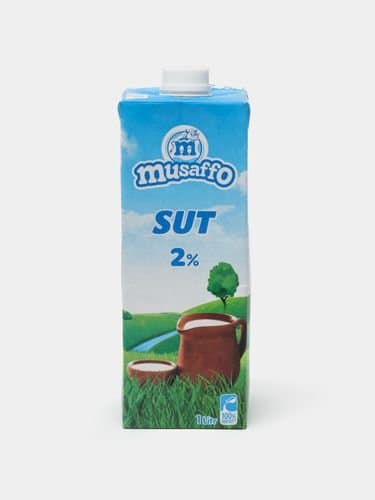 Musaffo suti, yog'liligi 2% 1 l