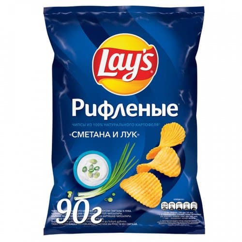 Lay's kartoshka chipsi, smetana va piyoz 90 g