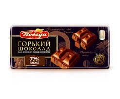 Pobeda shokoladi, achchiq Rossiyskiy 100 g