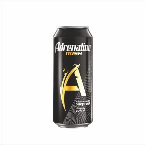 Adrenaline Rush energetik ichimligi, alyuminiy banka 0,449 l
